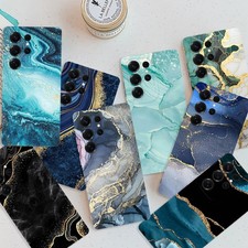 Robust TPU Marble Print Phone Case Cover For Samsung Galaxy S25 Edge S26 S24 A35