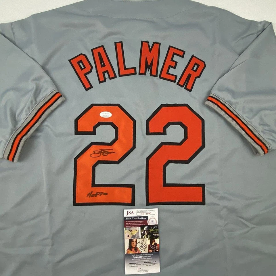 Autographed/Signed JIM PALMER HOF 1990 Baltimore Grey Baseball Jersey JSA COA - Image 2 of 4