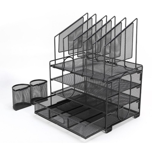 Desk Organizer Commercial Workspace Office Supplies Mesh Desk File Organizer - Picture 2 of 6