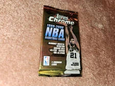 1999-2000 TOPPS CHROME BASKETBALL CARD PACK KOBE BRYANT REFRACTOR 25K?+BONUS