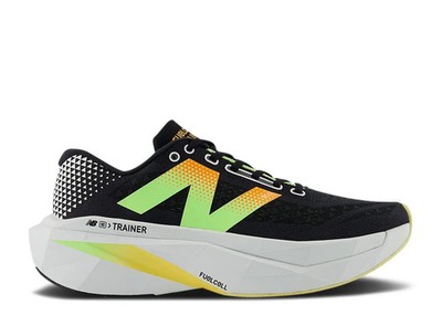 Men's New Balance FuelCell SuperComp Trainer v3  Black/Phantom/Bleached Lime Glo