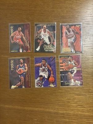 Fleer 95-96 Rookie Karten Stackhouse Stoudamire NBA Set 6x No Panini Topps Auto