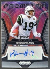 2025 Panini Prizm Black Keyshawn Johnson Prizmatrix Signatures Auto Jets JE5