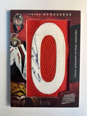 2012-13 Panini Prime Hockey Namesakes Craig Anderson RARE SSP Patch/Auto  /75