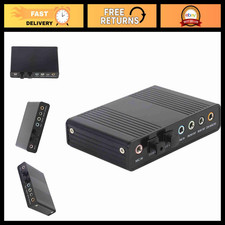 6 Channel USB Sound Card Adapter for PC  Laptop, Digital Optical SPDIF Output