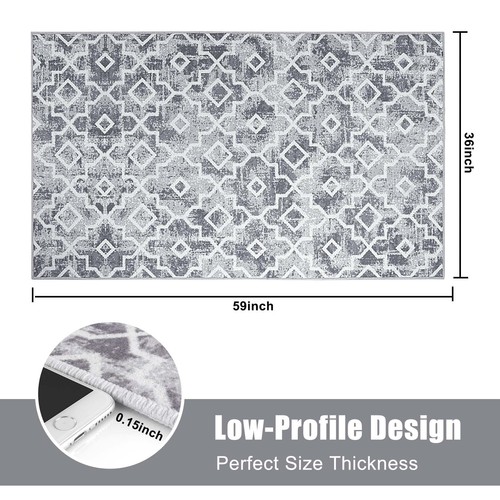 Marokkanische Indoor Türmatte - 3'x5' Indoor Matte für Haustür Eingang Waschbar Nicht... - Bild 6 von 6