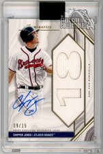 Chipper Jones 2022 Topps Luminaries Home Run Kings Patch Autograph Card 09/15