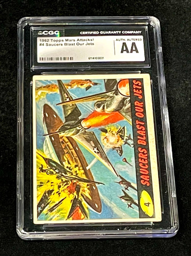 1962 Topps Mars Attacks #4 Saucers Blast Our Jets — CGC (grade unconfirmed)