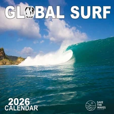GLOBAL SURF 2026 CALENDAR (12 in x 12 in Wall) Save the Waves