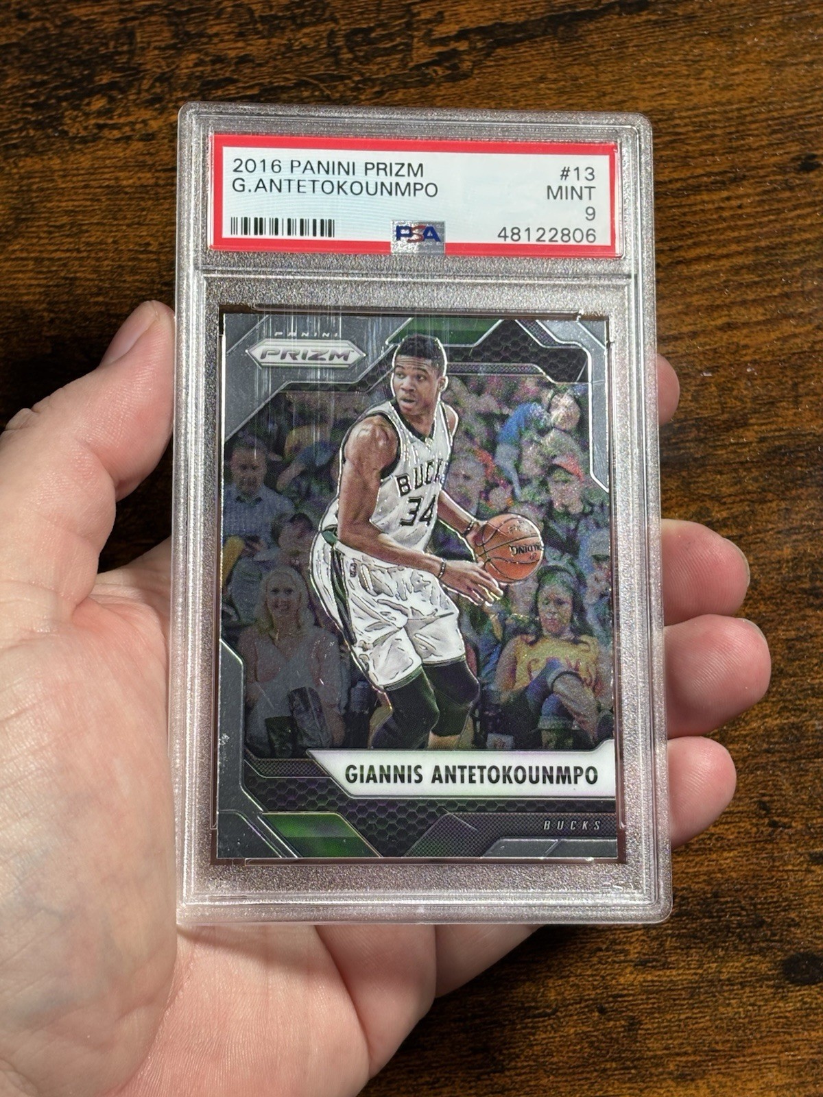 2016-17 Panini Prizm #13 Giannis Antetokounmpo PSA 9