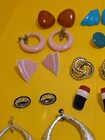 33 Pairs Retro MCM Pierced Earrings Mixed Lot Mid-Century-Modern  — photo 7