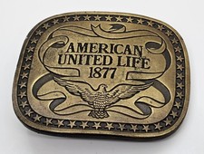 Vintage 1976 American United Life Leaders Club Colorado Springs Belt Buckle RARE