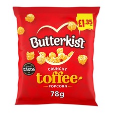 Butterkist Crunchy Toffee Popcorn Bag 78g PMP - from Giant Bradley's Sweet Shop