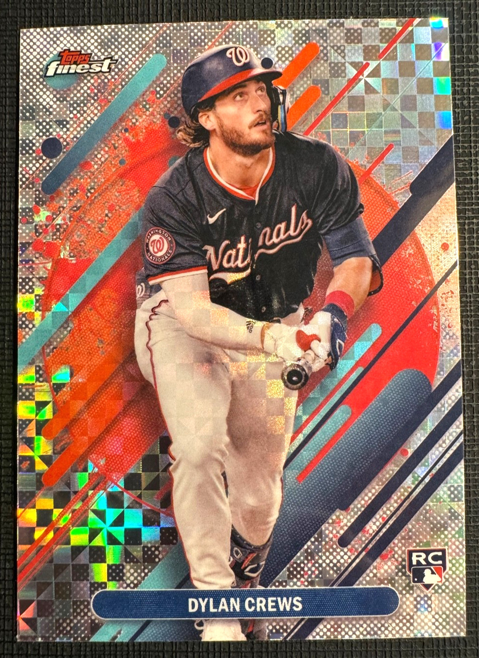 2025 Topps Finest Rare Checkerboard Refractor Dylan Crews Rookie Nationals #280