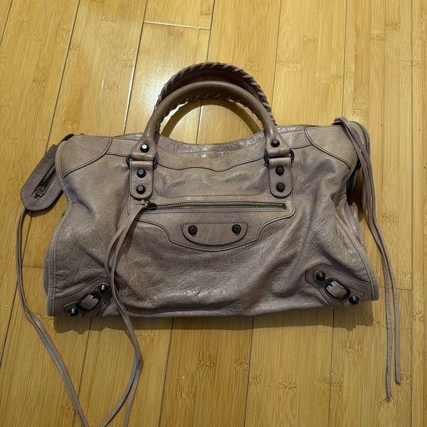 Balenciaga Lilac city leather bag Vintage