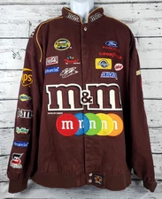NASCAR M&M Racing Jacket #38 Elliot Sadler Black JH Designs 6XL