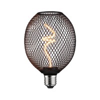 Metallic 4W Glow Standard LED Globe Dimmbar Schwarz E27 Paulmann 29261