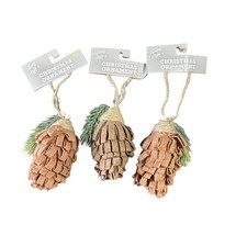 Holiday Style Soft Pine Cones Christmas Ornament Lot Whimsical Woodland Nature