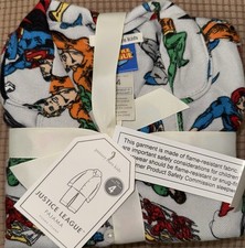 NEW POTTERY BARN Kids 4 Boys Justice League Flannel PJs Super Man Heroes Gift