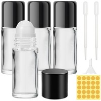 4 StüCk 50ML Roll On Glasflaschen FüR ÄTherisches ÖL, Roll On Flasche Leer, R...