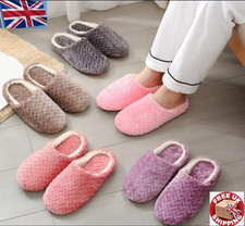Men & Women Cotton Slippers Anti-Slip Soft Sole Faux Suede Home Shoes