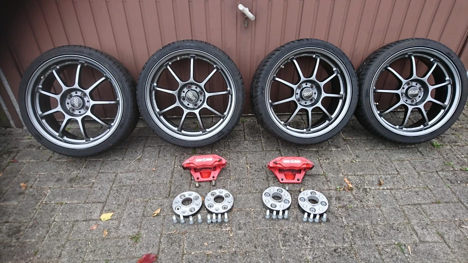 OZ Allegerita Schmiedefelgen 7J-17 ET44 für Rover MGF-inkl. Adapterplatte - Bild 2 von 4