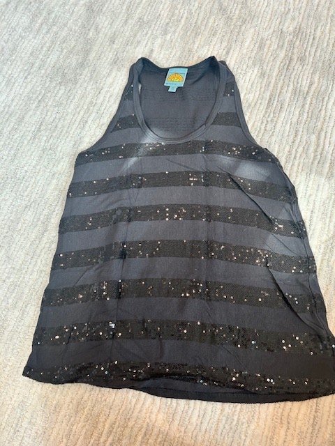 C&C California sequined tank top black size XS