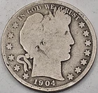 1904-O (.3617 OZ SILVER) Barber Silver Half Dollar  *SILVER*