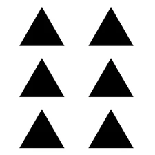 (6pcs) Custom Color Triangle Vinyl Decal Set – Permanent Adhesive, Long-Lasting