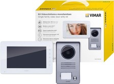Vimar K40910 Kit Videocitofono Monofamiliare da Parete, Grigio la Targa e Bianco
