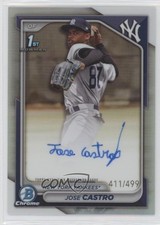2024 Bowman Chrome Prospect Refractor 411/499 Jose Castro #CPA-JCO Auto 14xj