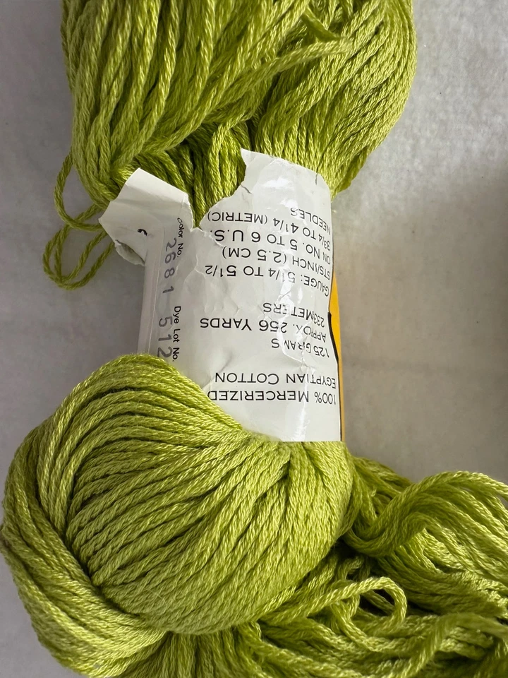 CEY Provenza Hilo 100% Algodón Egipcio 2 Madejas Verde NUEVO Foto 2 de 4