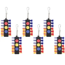  6 Sets Golf Tee Holder For Bag Carrier With 12 Tee Hole 3 Ball Markers Holes