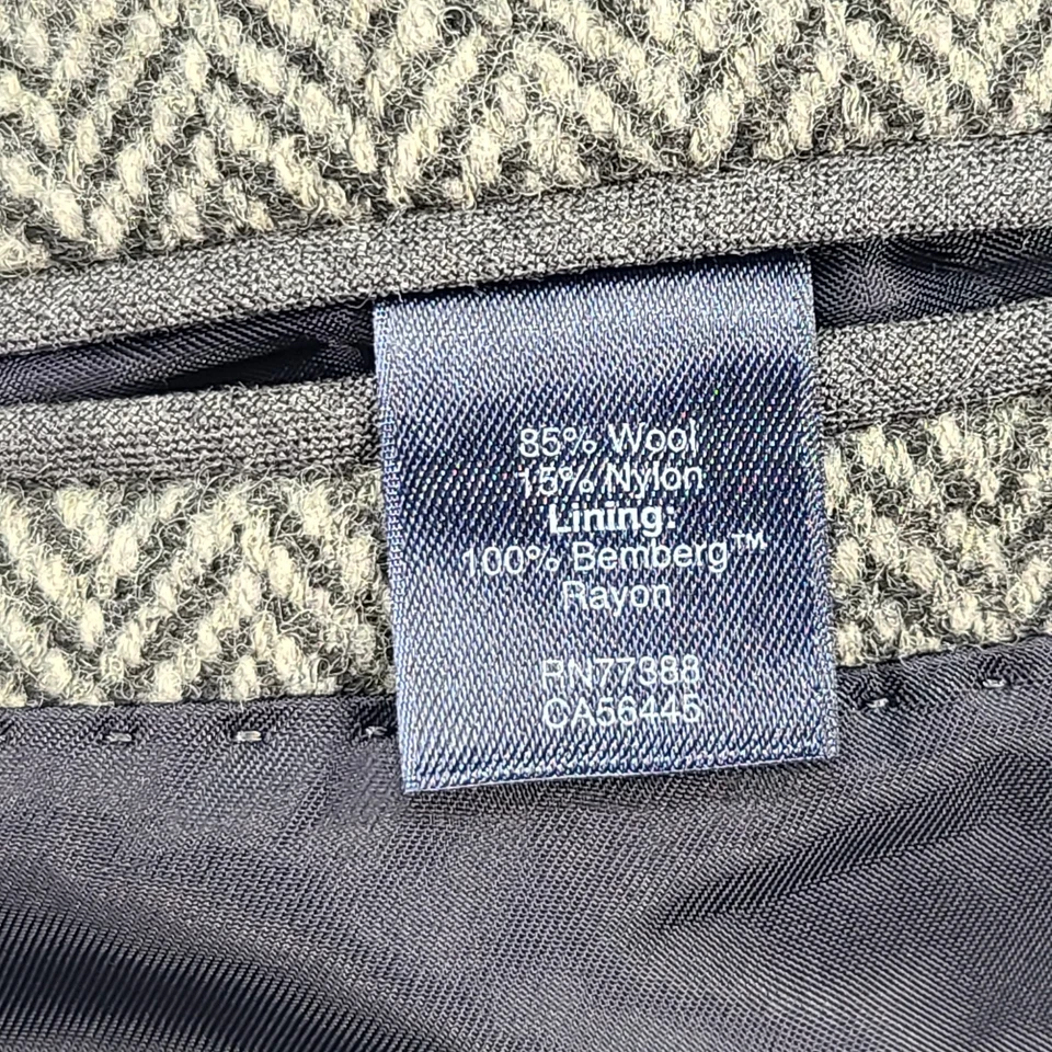 Jaqueta J Crew Ludlow Tweed Herringbone Blazer Masculina 38R Cinza Lã Italiana - Imagem 4 de 4