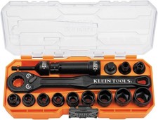 Klein Tools 65400 KNECT 15-Piece Pass Through Socket Set - SAE Impact Rated
