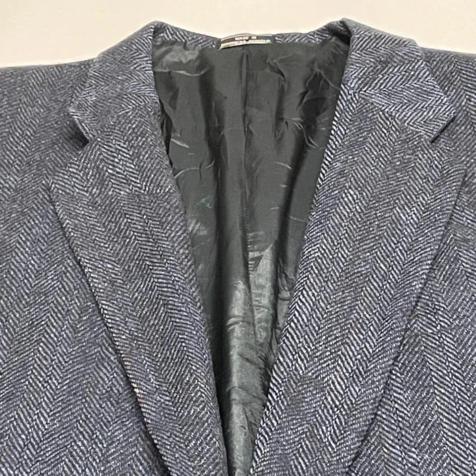 Jaqueta Blazer Masculina Vintage Tweed 48L Lã Marinha Campo Caça Equitação Hacking - Imagem 2 de 4