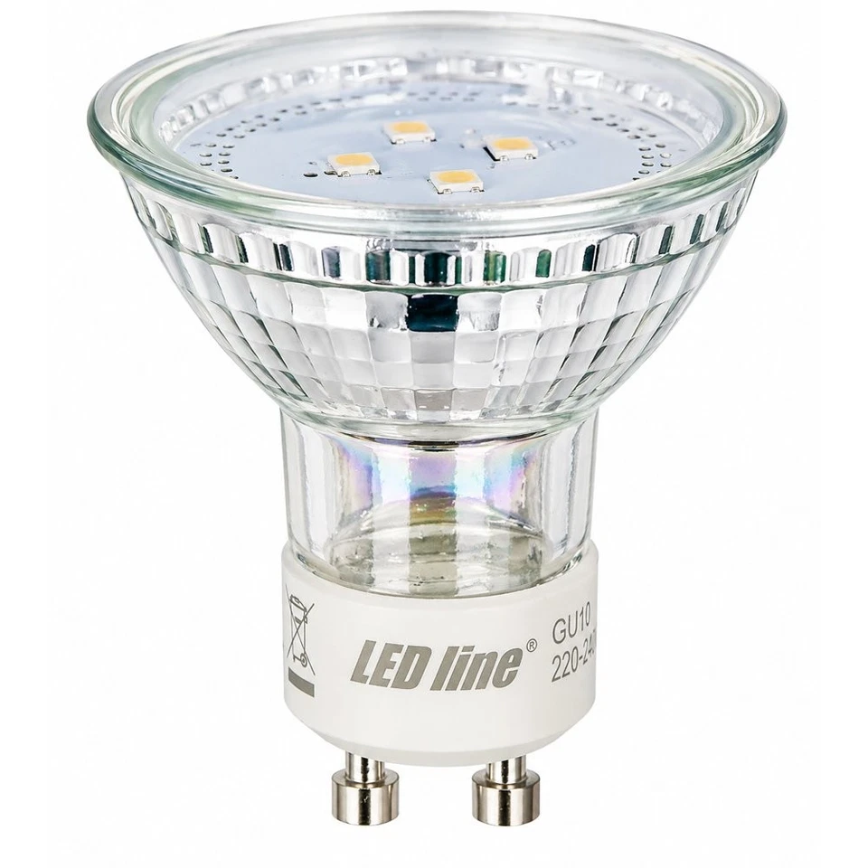 LED Line LED PAR16 Glas Reflektorlampe 1W = 10W GU10 60lm Warmweiß 2700K 120° - Bild 2 von 3