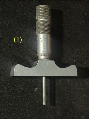 Vintage Starrett No. 608 Micrometer Depth Gage 0-1 
