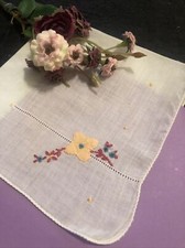 White Hanky 10  x10  VTG WEDDING LINEN  