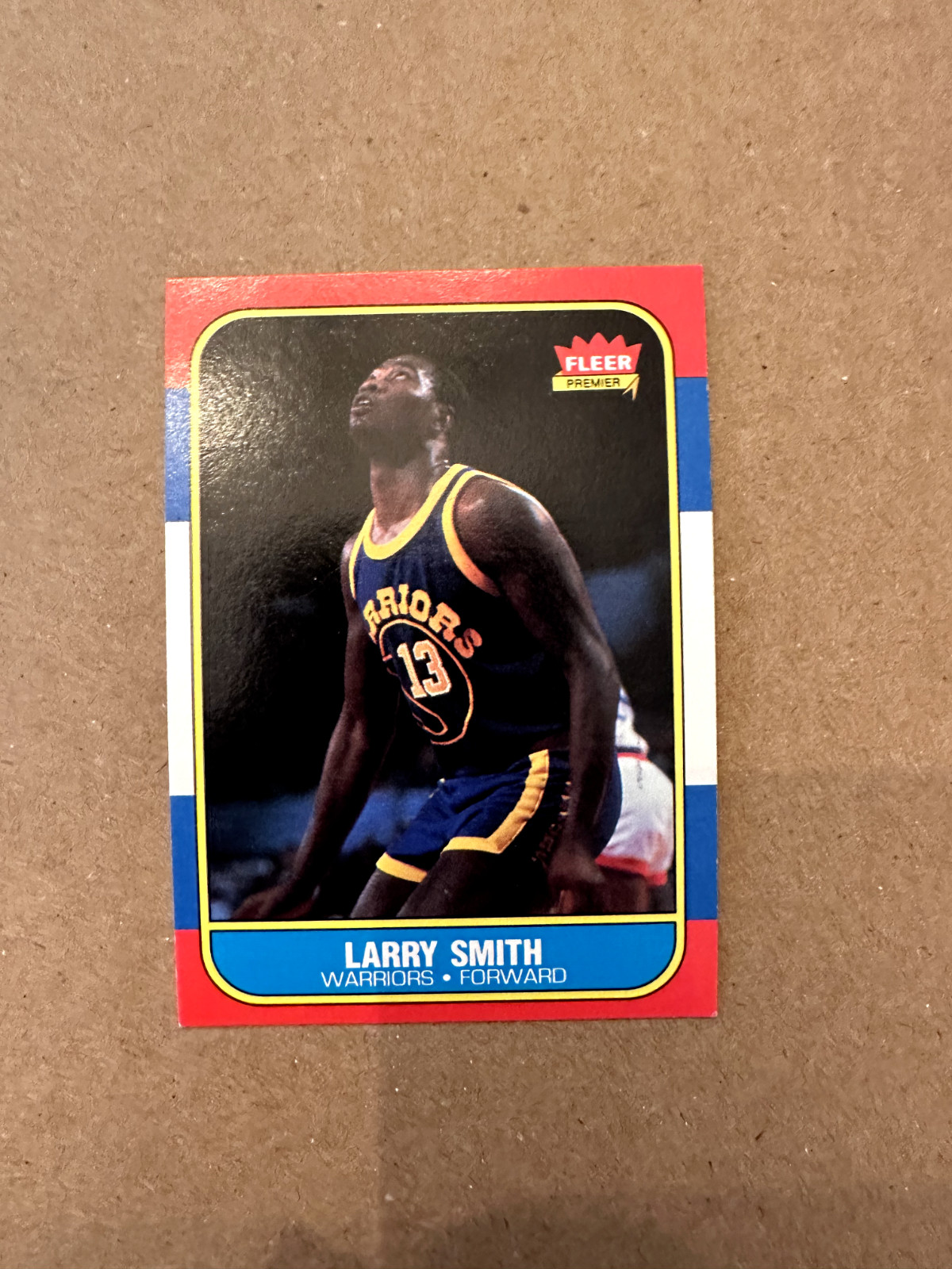1986 Fleer Larry Smith #104 Golden State Warriors Basketball Card Fresh Pull NM