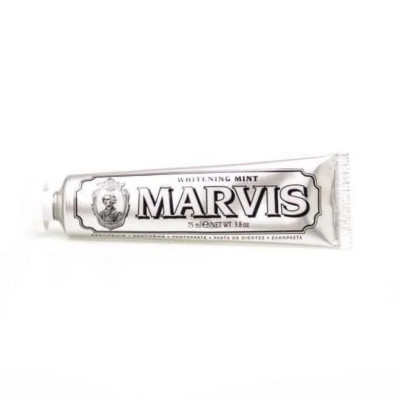   Marvis *No- Flouride* Whitening Mint Toothpaste, 3.8 Oz 1 Tube Italy