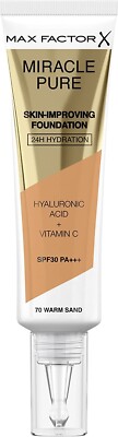 MAX FACTOR MIRACLE PURE SKIN-IMPROVING FOUNDATION 70 WARM SAND 30 ML