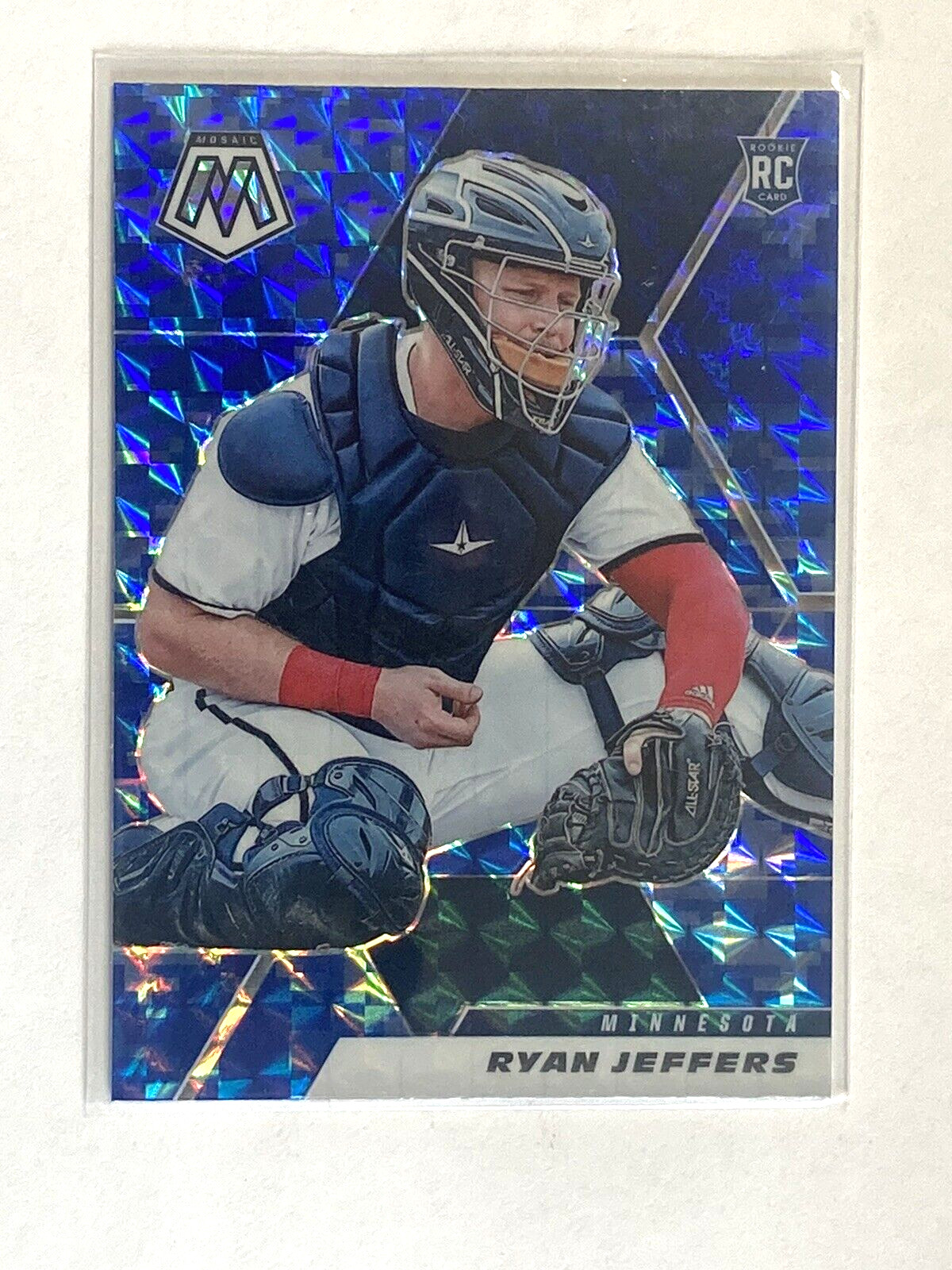 2021 Panini Mosaic Ryan Jeffers Blue Camo Prizm Rookie Card #269