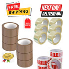 STRONG BROWN/CLEAR/FRAGILE PARCEL PACKING TAPES SEALING 48mm x 66M  PACKAGING
