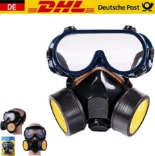 Hochwertige Vollgesichtsmaske mit Atemfilter und Schutzbrille Arbeitsschutz Set