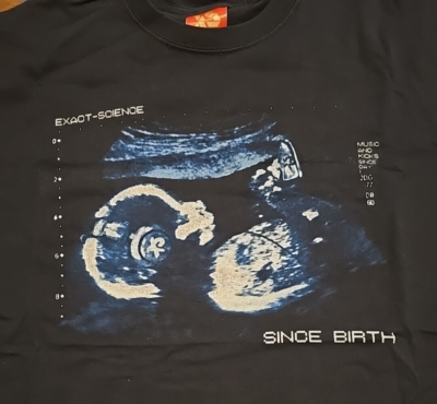 Exact Science Since Birth Graphic T-Shirt Size Large Black Made In 