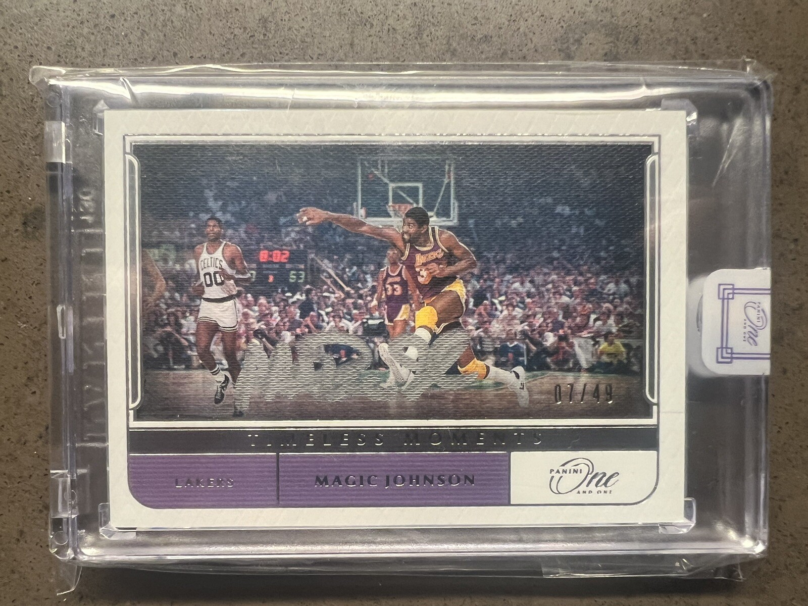 Magic Johnson 2021-22 Panini One And One Timeless Moments Auto /49