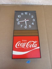 Vintage Enjoy Coca Cola Hanging Wall Clock Sign Advertisement  R