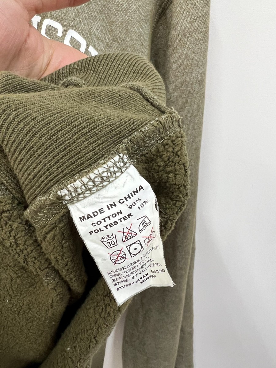 Vintage STUSSY Big Logo Hood Zip Hoodie Mens Size L | eBay