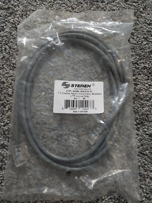 Steren PP-308-507GY 7  CAT5E UTP Patch Cord Grey New